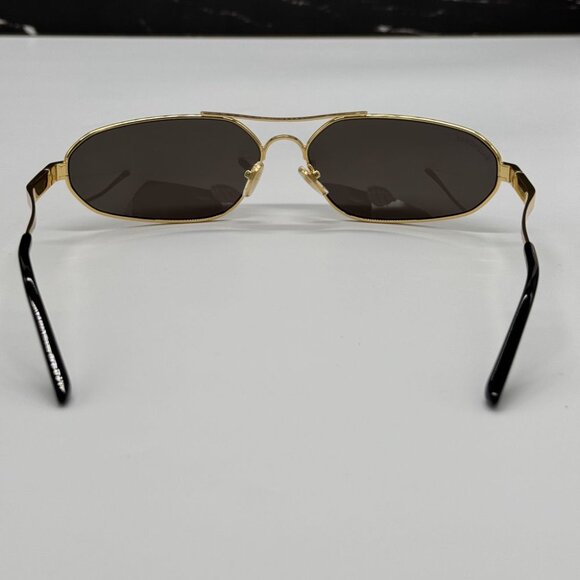 NEW BB0227S 001 BALENCIAGA DARK GOLD/GREY MEN BALENCIAGA SUNGLASSES - Picture 8 of 13